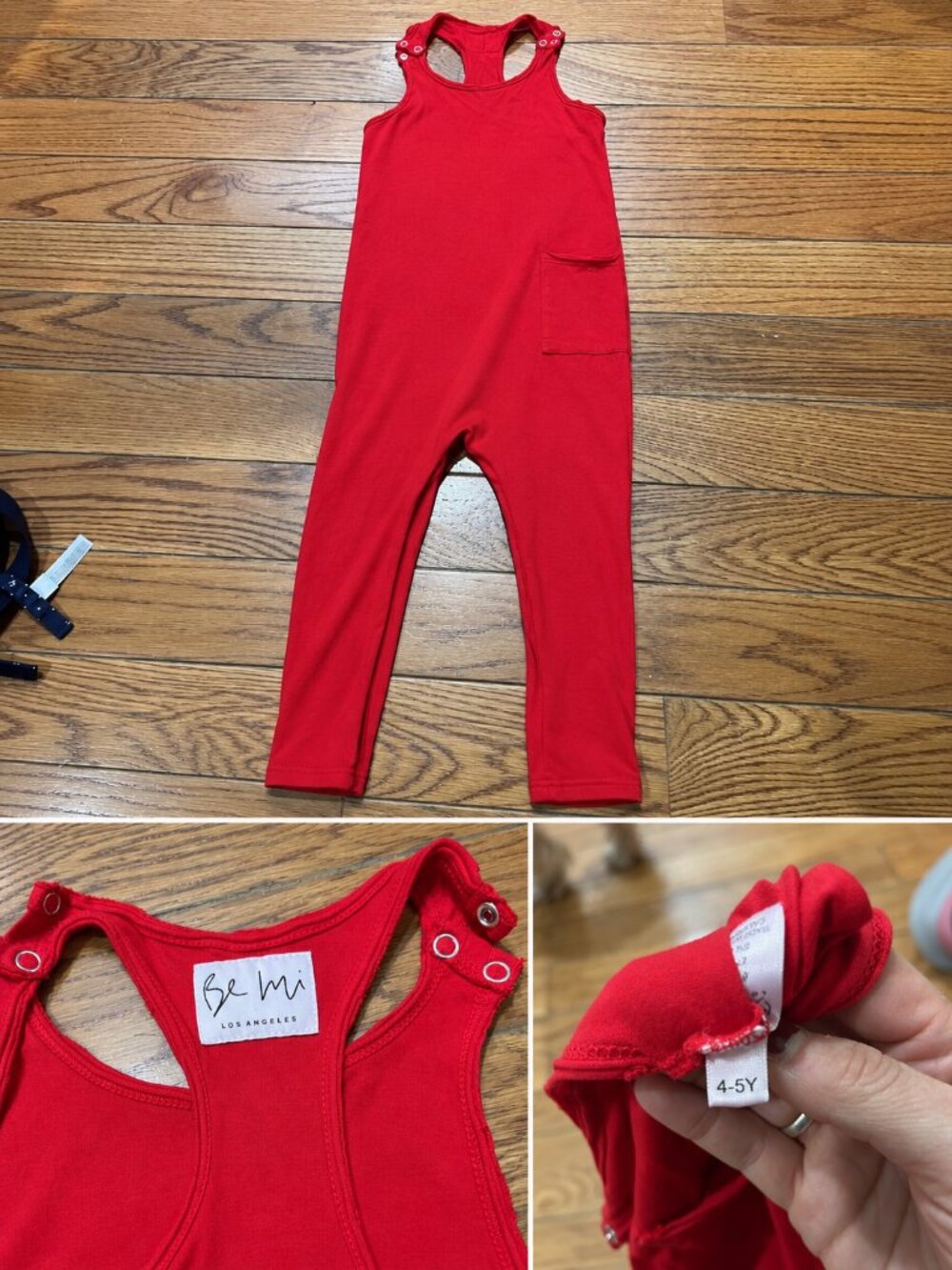 Red Be Mi Los Angeles children’s one-piece romper/jumpsuit in size 4–5Y